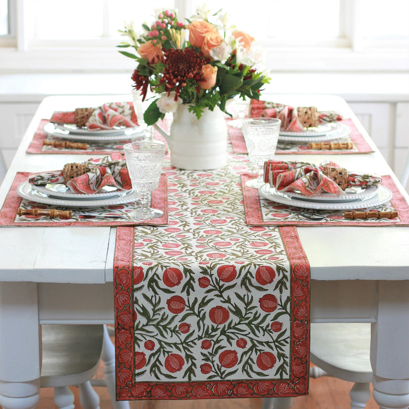 PAR Table Runner Pomegranate Red