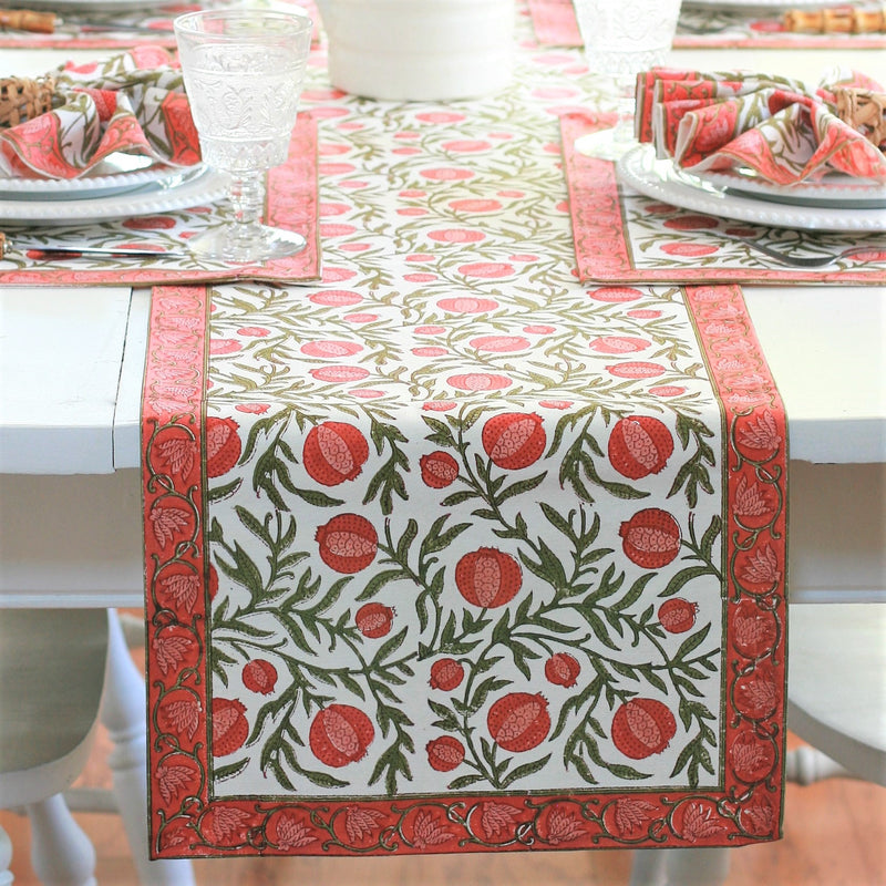 PAR Table Runner Pomegranate Red