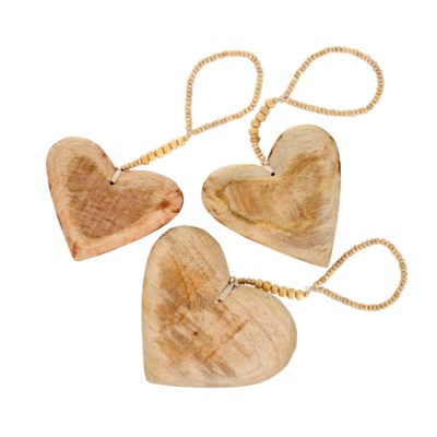NS Wood Heart Ornament/Napkin Ring