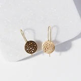 TL JIA Brass Circle Drop Earrings