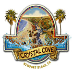 -NPB Tee -   Crystal Cove - Long Sleeve Newport Beach T Shirt/White, by Rick Rietveld