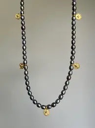 TL JHK Pearl Medallion Necklace