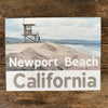 Greeting card with Newport Beach Lifeguard stand
