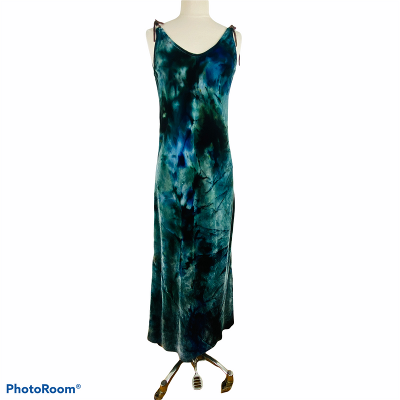 Velvet Tie Dyed Slip Dress