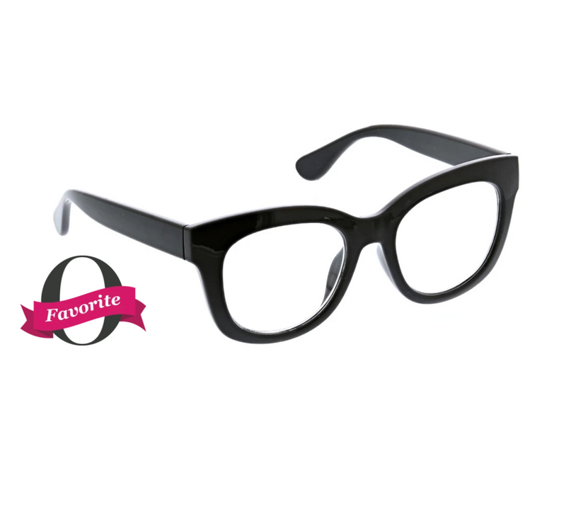 The Center Stage Focus readers, by Peepers, are an oversize black frame.