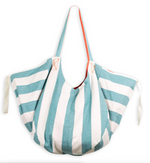 D Gemini Reversible Tote Bag - teal/bright orange