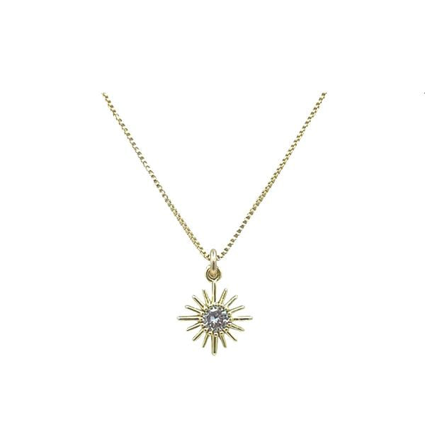 TL JA Small Starburst Charm Necklace