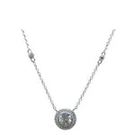 TL JA CZ Halo Necklace