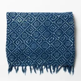 TL H BH Indigo Mudcloth throw