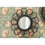 TL D Black Rattan Mirror