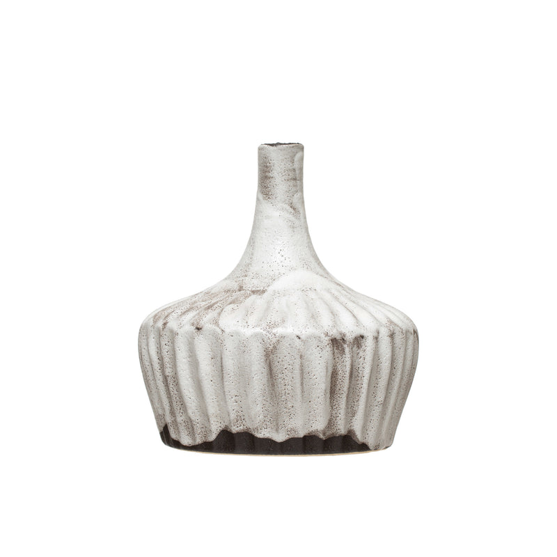 NS Stoneware Vase with Reactive Glaze