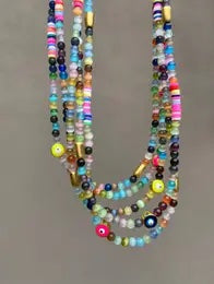 TL JHK Evil Eye Bead Necklace