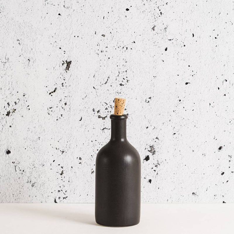 WS Stoneware Olive Oil Bottle | Black 21 oz