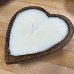 BC Heart-Shaped Wooden Bowl Candle