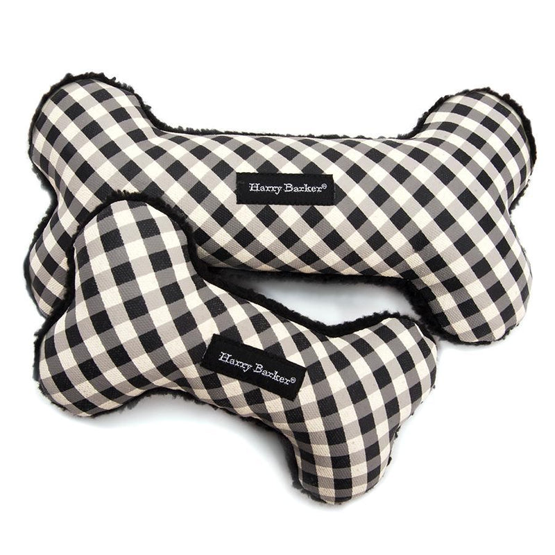 SP - Gingham Bone Canvas Dog Toy