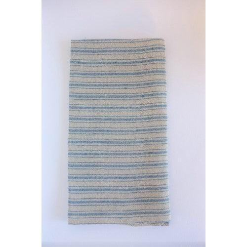 NS Linen Towel Boat Stripe Nat and Bl